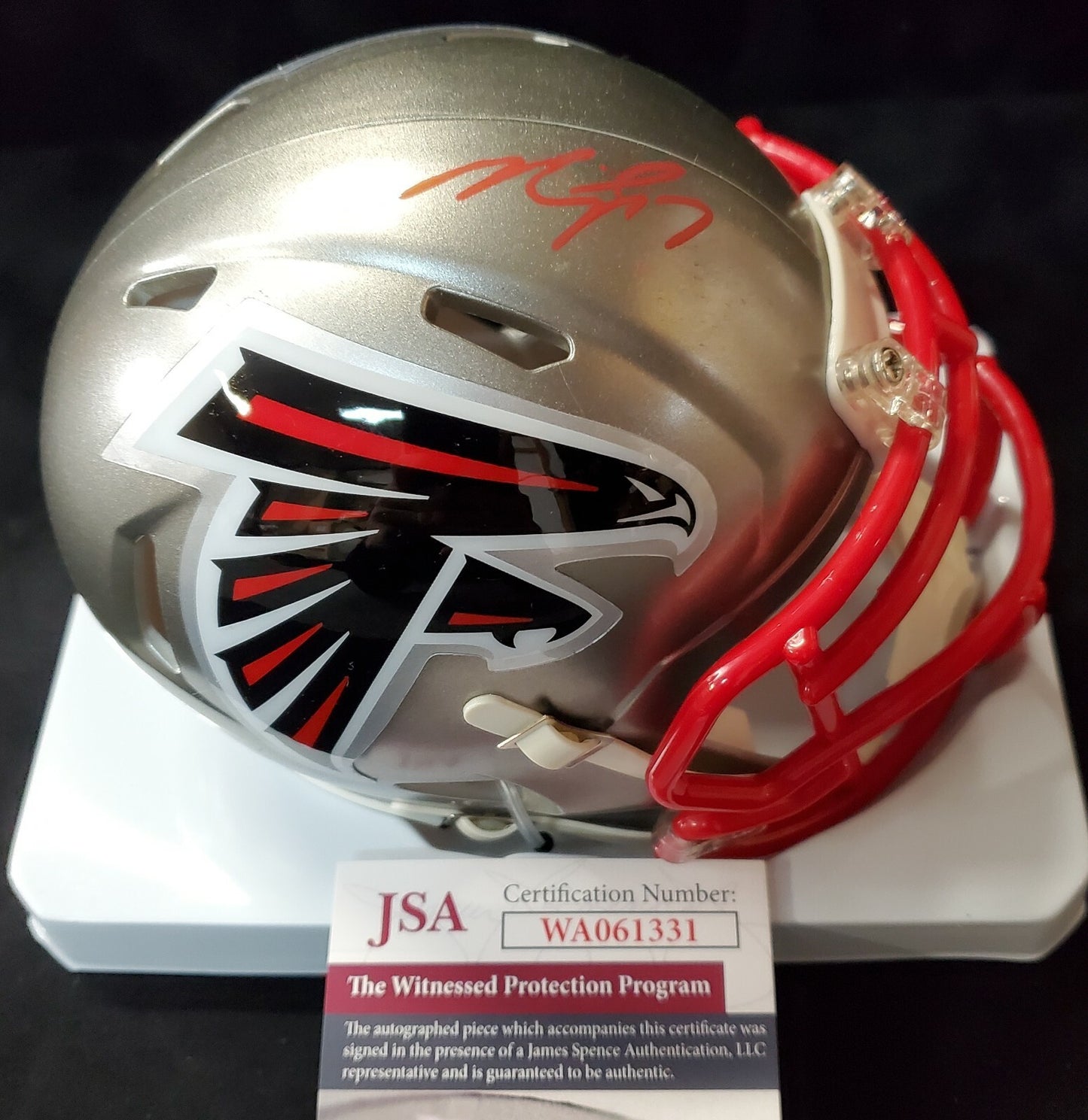 Atlanta Falcons Michael Vick Autographed Signed Flash Mini Helmet Jsa Coa