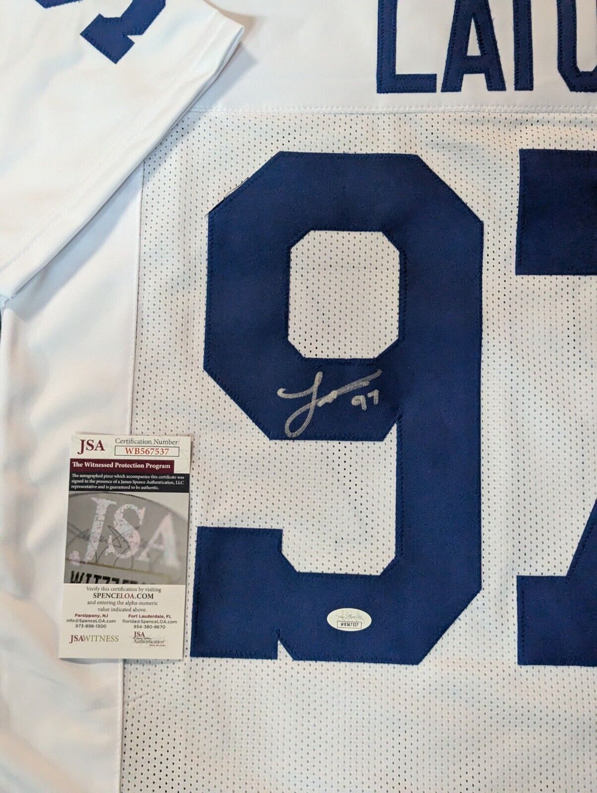 Indianapolis Colts Laiatu Latu Autographed Signed Jersey Jsa Coa