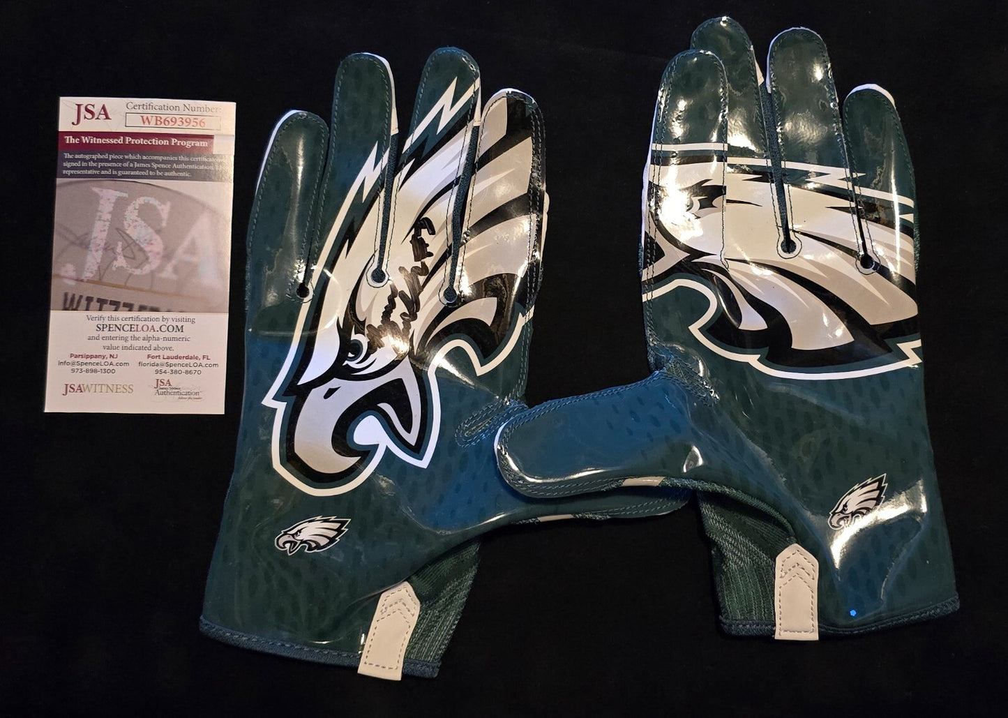 Philadelphia Eagles Nolan Smith Jr Autographed Signed Gloves Jsa Coa