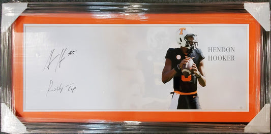 Tennessee Volunteers Hendon Hooker Framed Signed 42X18 Panoramic Photo Jsa Coa