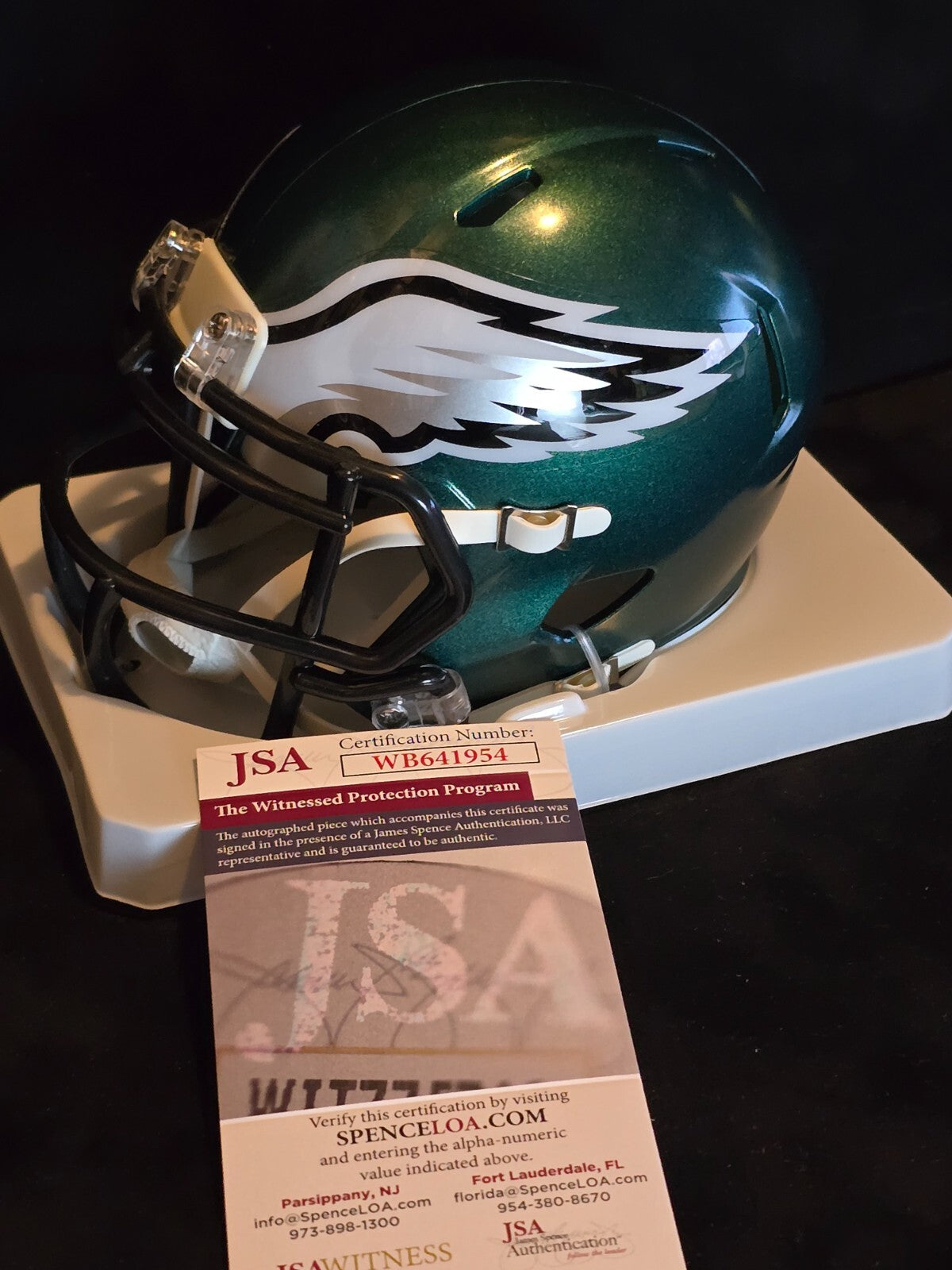 Philadelphia Eagles Nolan Smith Jr Autographed Signed Speed Mini Helmet Jsa Coa