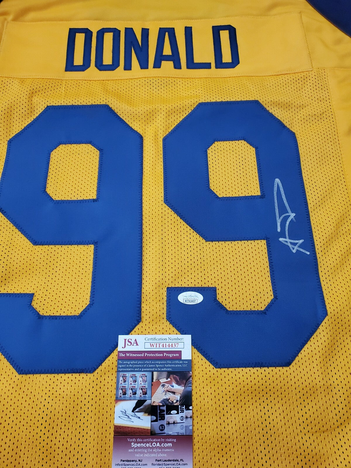 Los Angeles Rams Aaron Donald Autographed Signed Jersey Jsa Coa