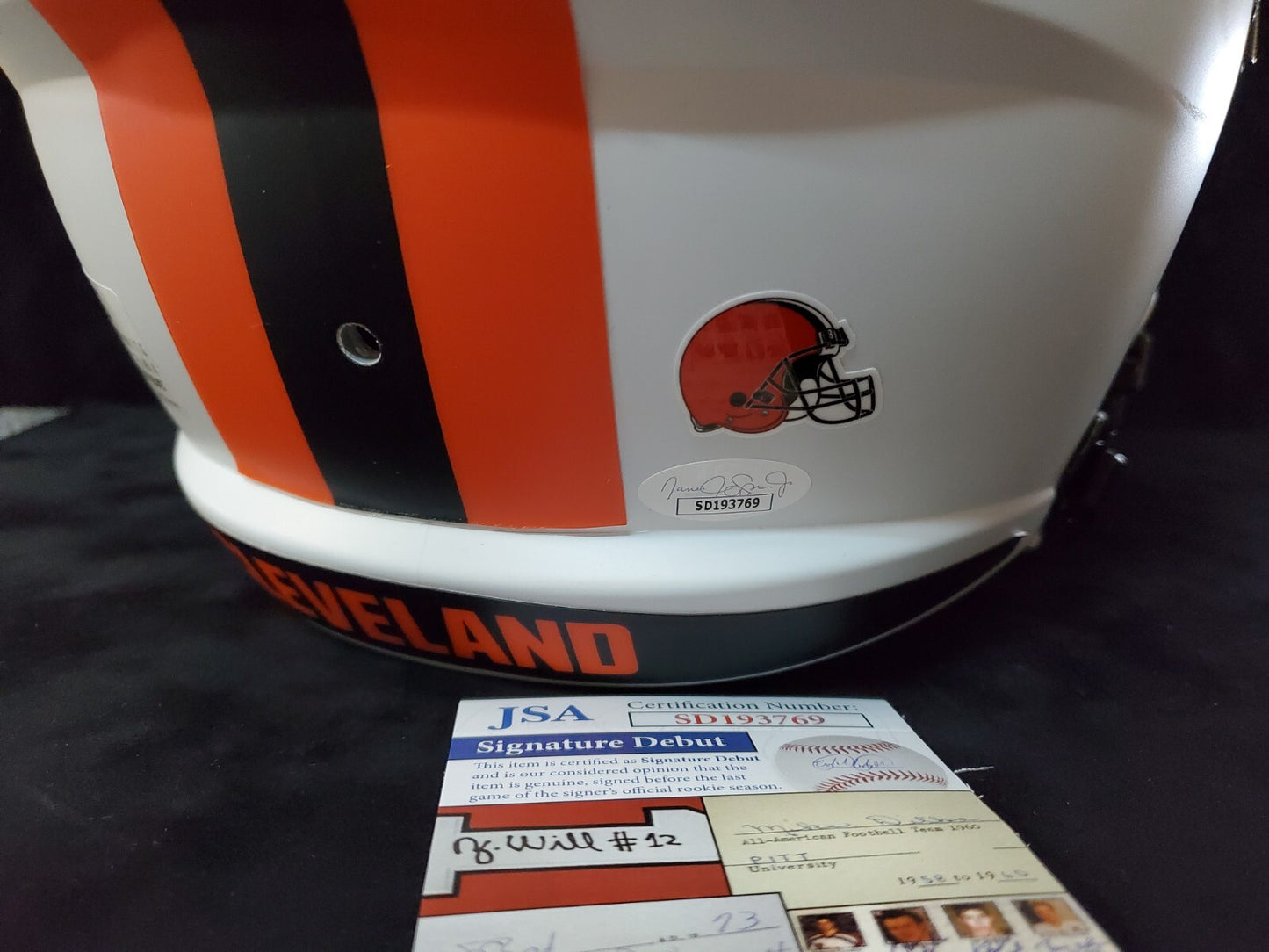 Cleveland Browns Greg Newsome Ii Signed Full Size Lunar Replica Helmet Jsa Coa