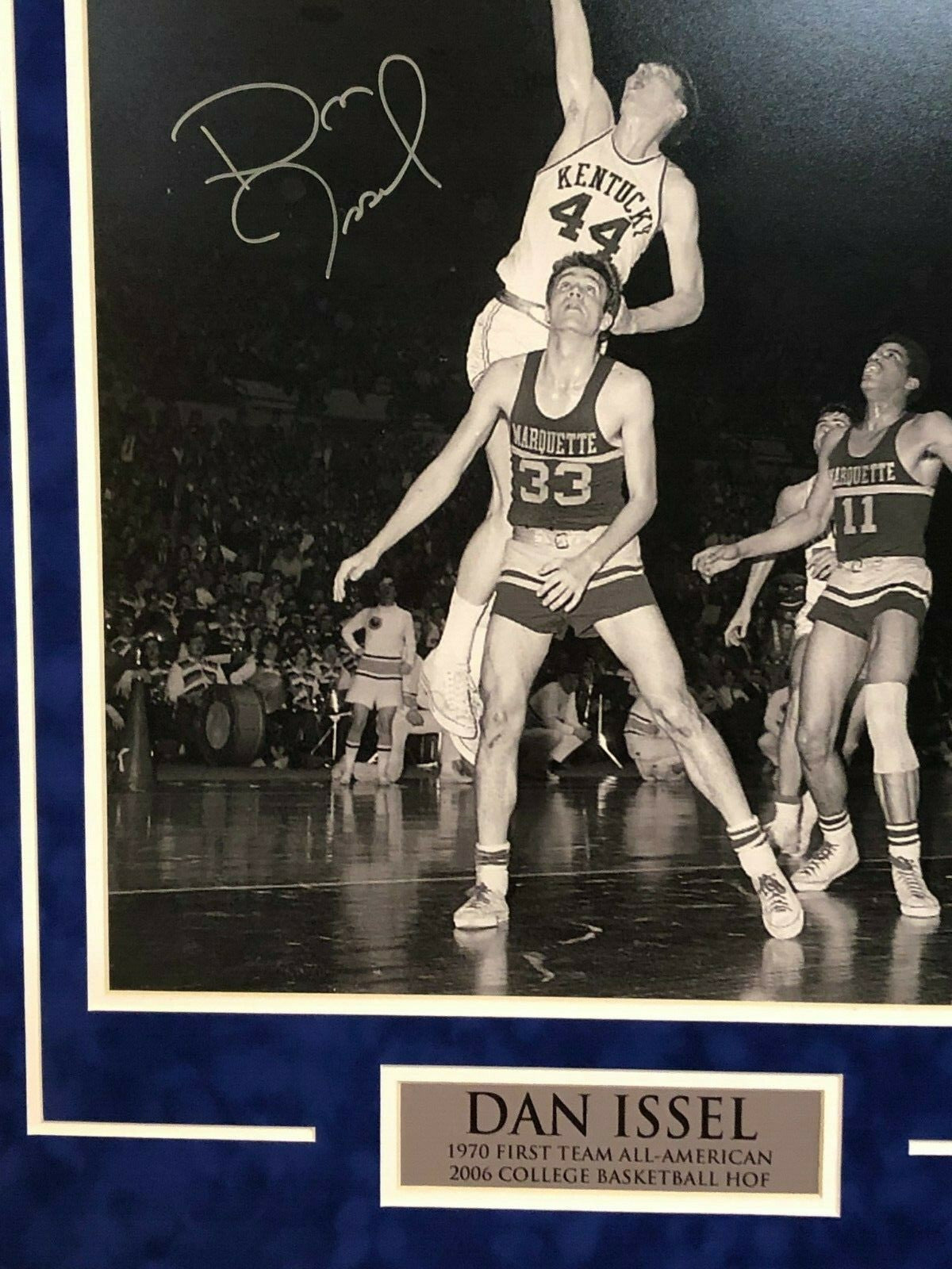 Dan Issel Framed Signed Kentucky Wildcats 16X20 Photo Jsa Coa