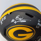 Green Bay Packers Eric Stokes Signed Insc Full Size Eclipse Replica Helmet Jsa