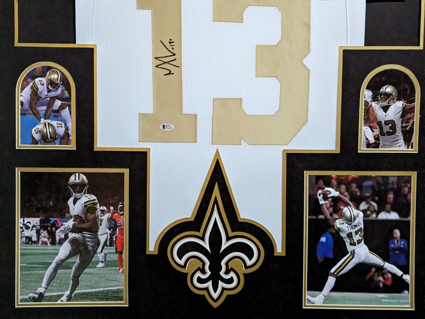 MVP Authentics Framed New Orleans Saints Michael Thomas Autographed Signed Jersey Beckett Coa 607.50 sports jersey framing , jersey framing