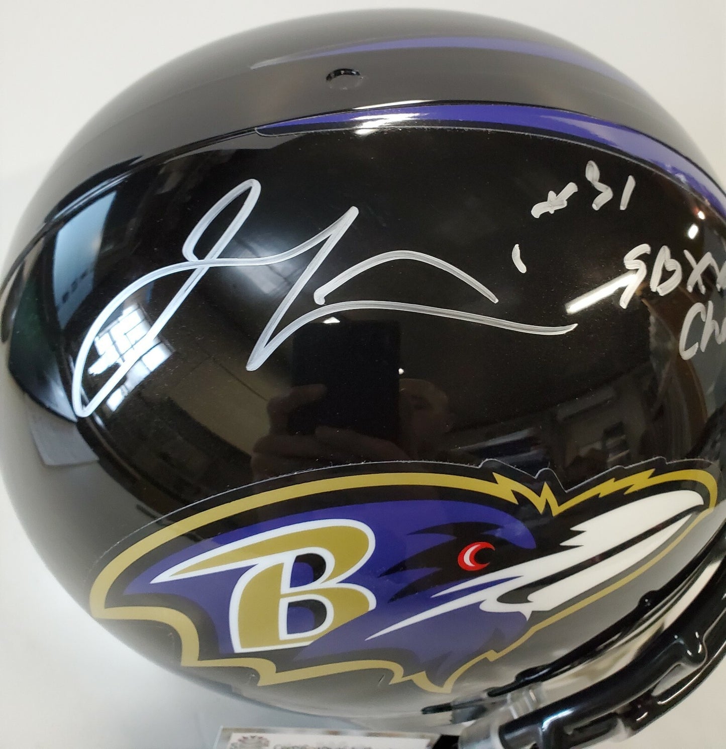 Baltimore Ravens Jamal Lewis Signed Inscr Full Sz Replica Helmet Schwartz Coa