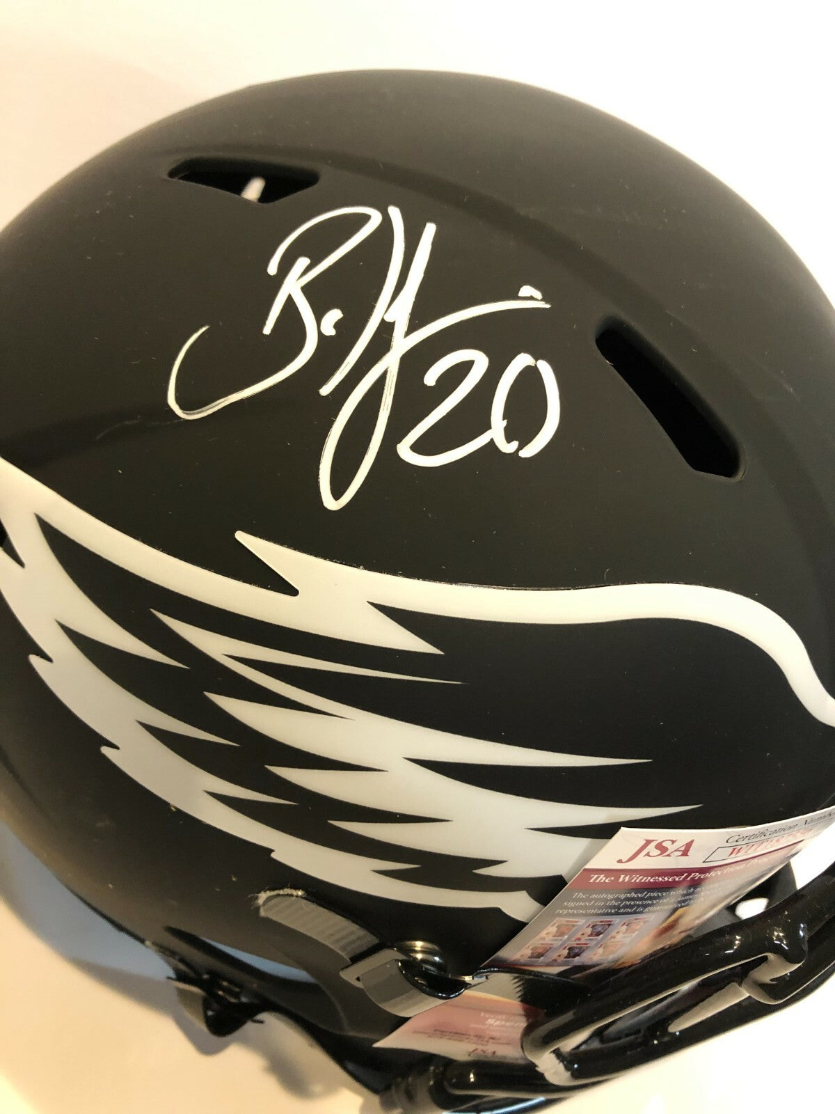 Brian Dawkins Signed Eagles Full Size Speed Eclipse Replica Helmet Jsa Coa