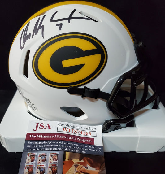 Don Majkowski Autographed Green Bay Packers Lunar Mini Helmet Jsa Coa