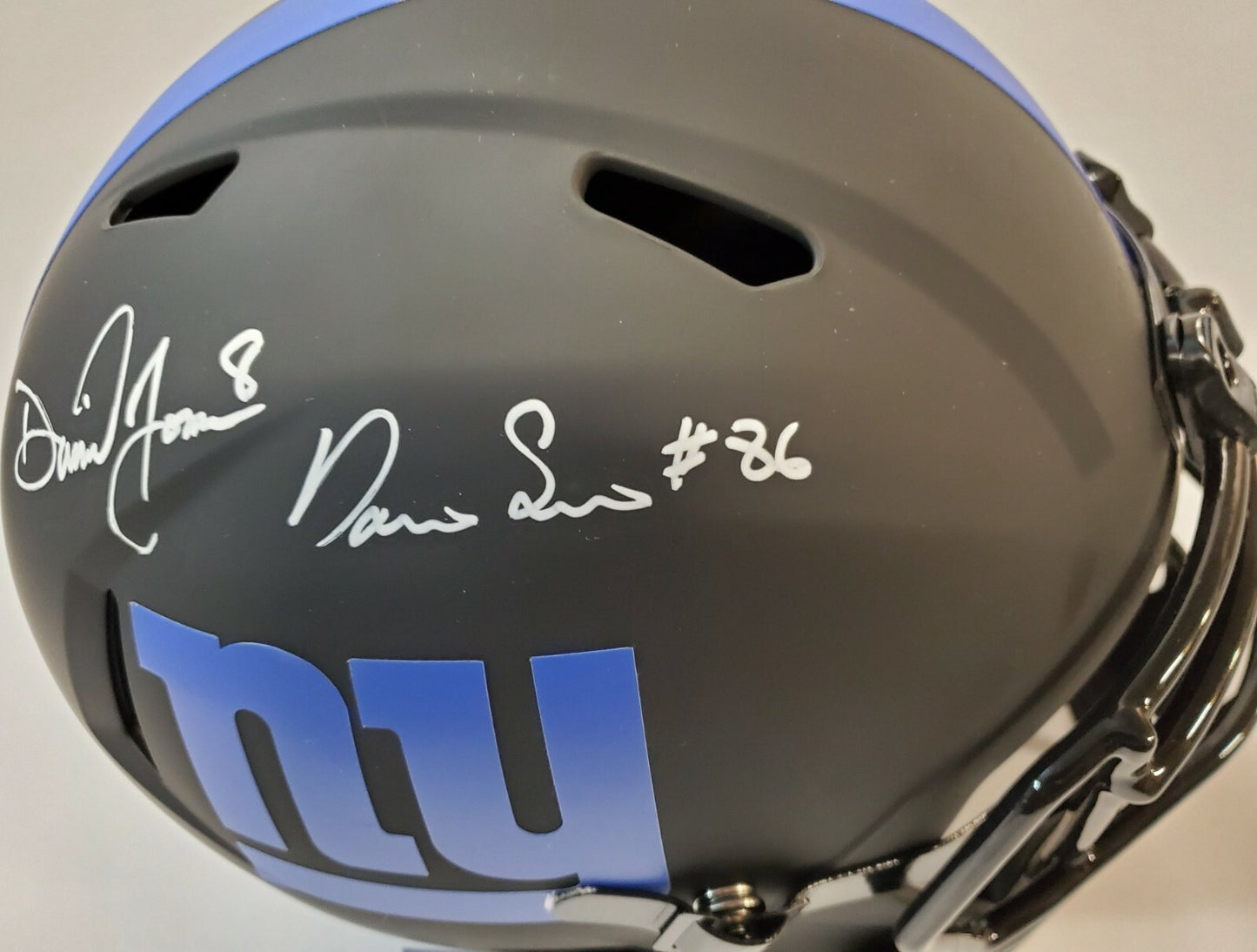 Daniel Jones Darius Slayton Autographed Ny Giants Eclipse Replica Helmet 2X Coa