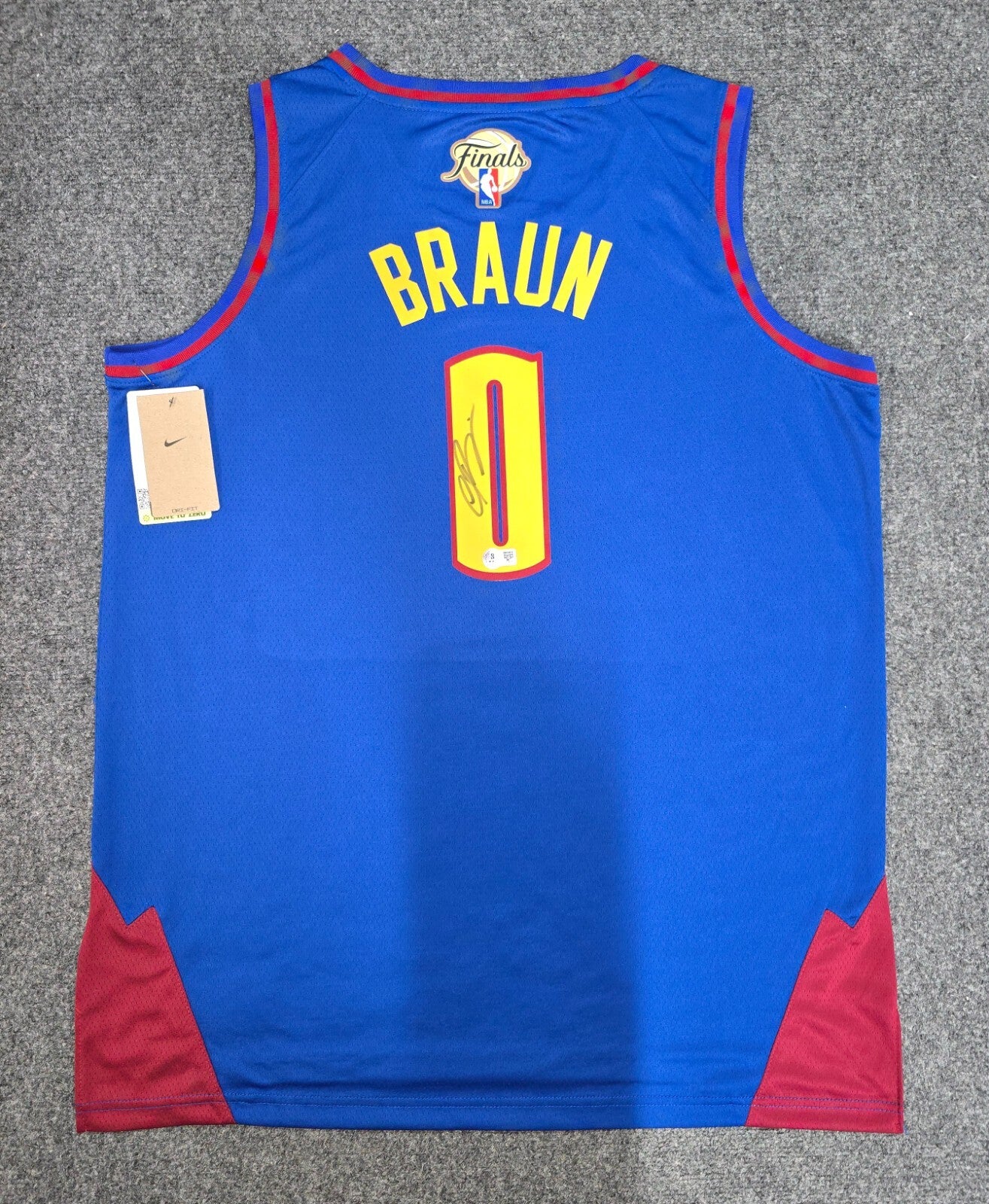 Denver Nuggets Christian Braun Autographed Signed Jersey Beckett Holo