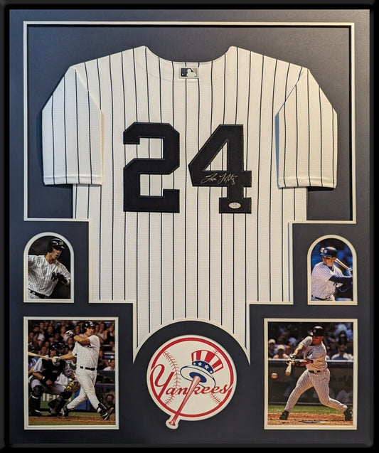 Framed New York Yankees Tino Martinez Autographed Signed Jersey Psa Dna