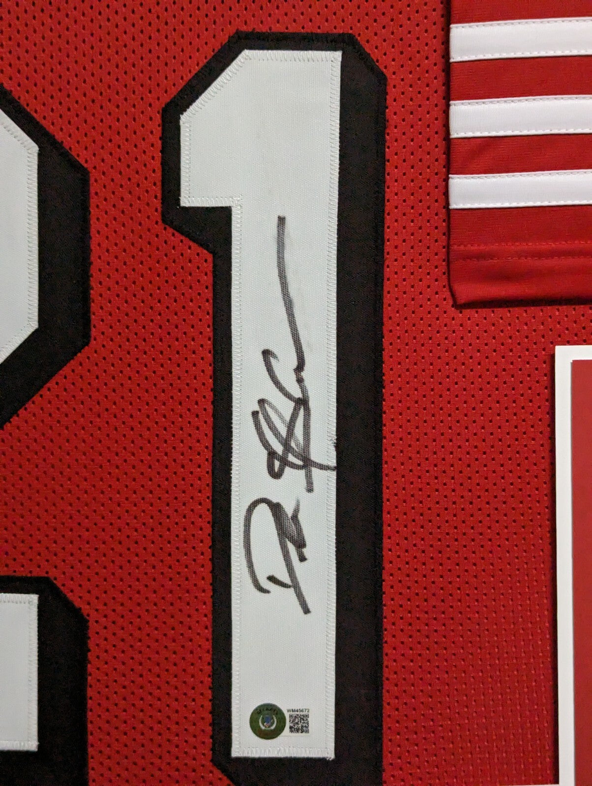 Framed San Francisco 49Ers Deion Sanders Autographed Signed Jersey Beckett Holo