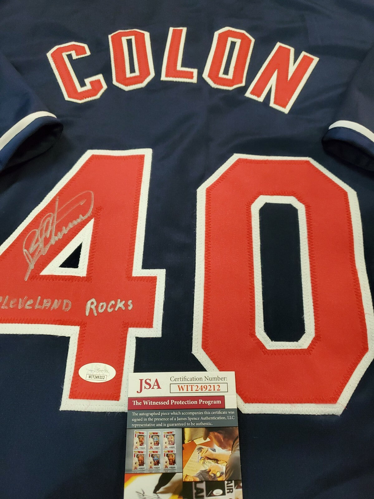 Cleveland Indians Bartolo Colon Autographed Inscribed Jersey Jsa Coa
