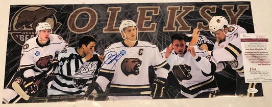 Steve Oleksy Autographed Signed Hershey Bears 24X10 Panoramic Photo Jsa Coa