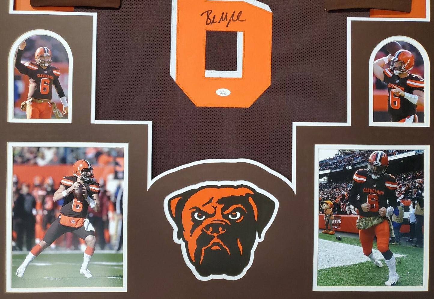 Framed Baker Mayfield Autographed Signed Cleveland Browns Jersey Jsa Coa