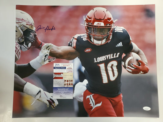Louisville Cardinals Javian Hawkins Autographed 16X20 Photo Jsa Coa
