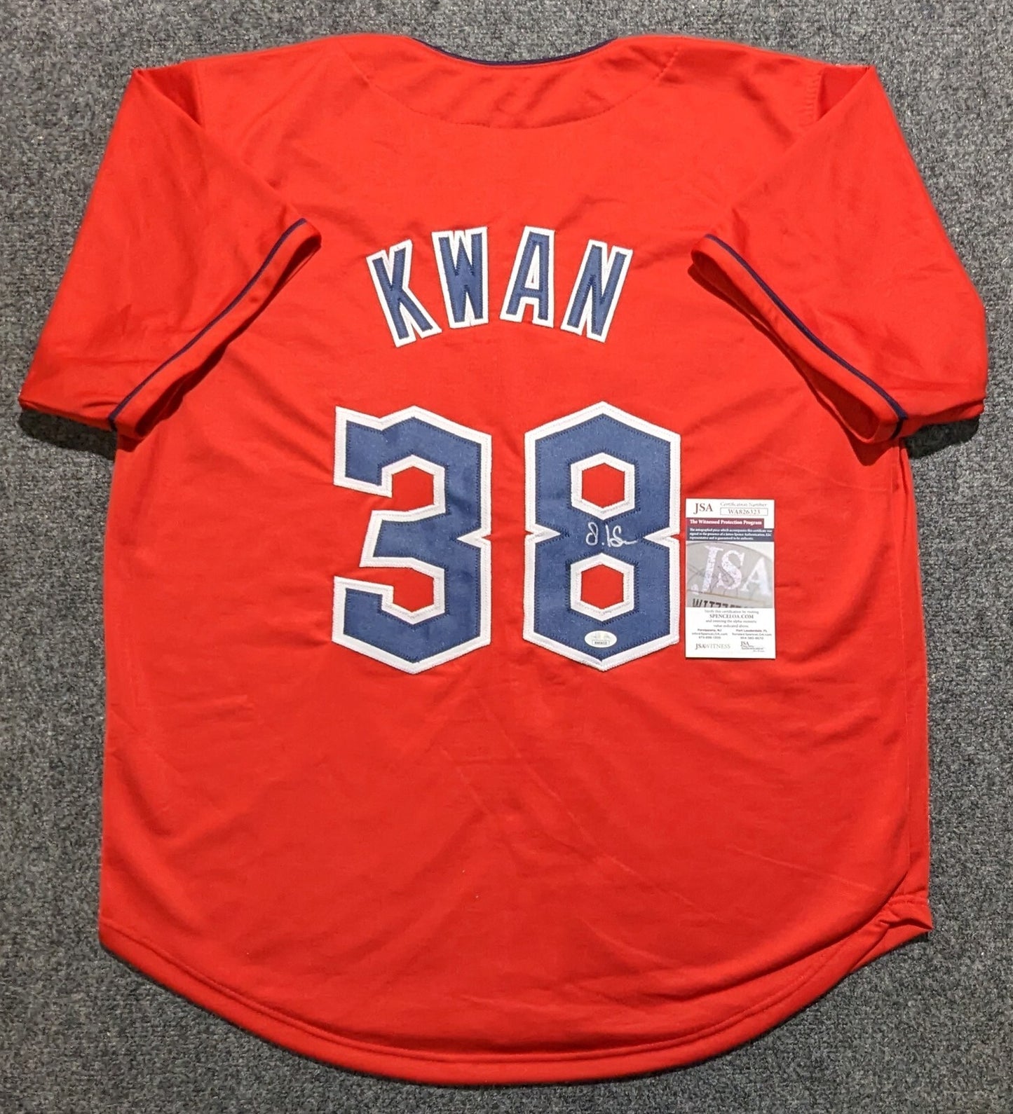 Steven Kwan Autographed Signed Cleveland Guardians Style Custom Jersey Jsa Coa