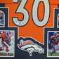 Framed Denver Broncos Terrell Davis Autographed Signed Jersey Jsa Coa