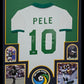 Framed Pele Autographed Signed New York Cosmos Jersey Beckett Coa