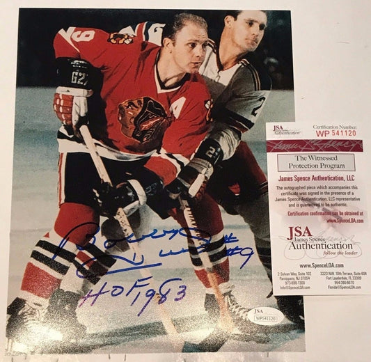Bobby Hull Autographed Signed Inscribed Chicago Blackhawks 8X10 Photo Jsa Coa