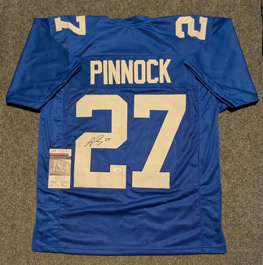 New York Giants Jason Pinnock Autographed Signed Jersey Jsa Coa