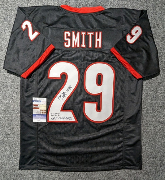 Georgia Bulldogs Chris Smith Autographed Signed Inscribed Jersey Jsa  Coa