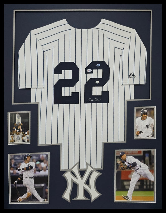 Framed New York Yankees Robinson Cano Autographed Signed Jersey Psa Coa