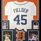 Framed Detroit Tigers Cecil Fielder Autographed Signed Jersey Beckett Holo