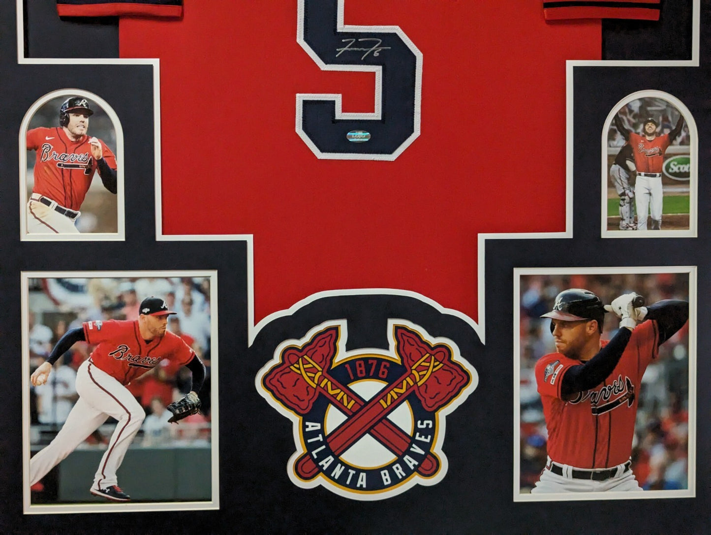 Framed Atlanta Braves Freddie Freeman Autographed Signed Jersey Lojo Sports Holo