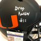 Greg Rousseau Signed Miami Hurricanes Full Size Eclipse Replica Helmet Jsa Coa