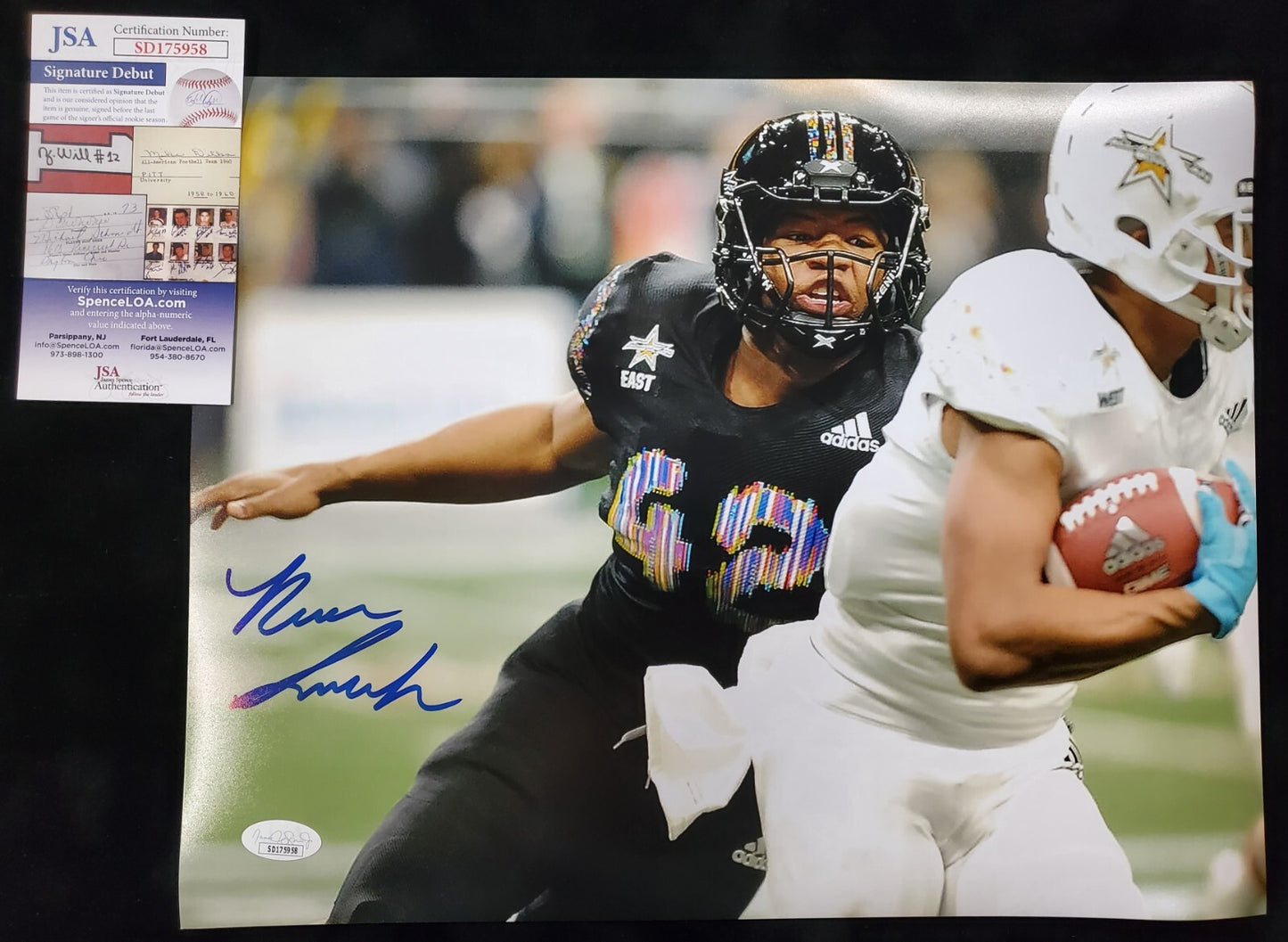 Georgia Bulldogs Nolan Smith Jr Signed 11X14 Photo Jsa Coa