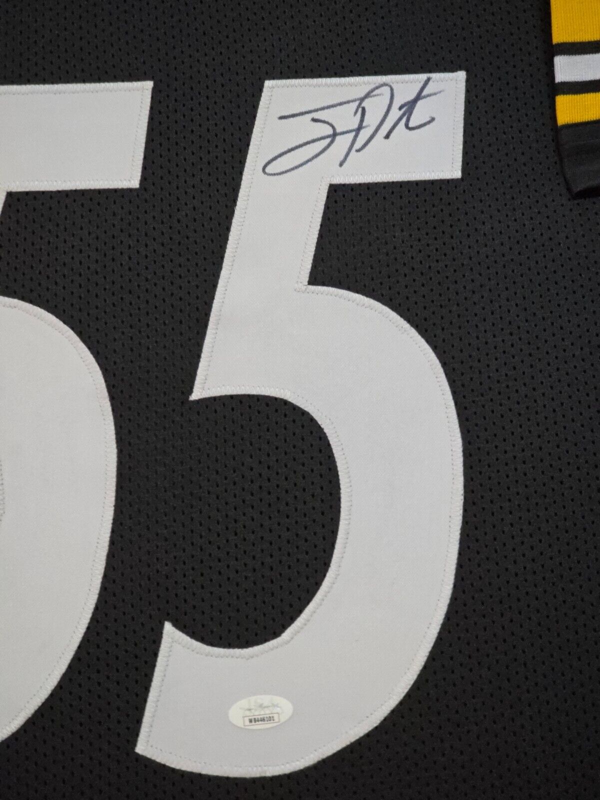 Framed Pittsburgh Steelers Joey Porter Sr Autographed Signed Jersey Jsa Coa