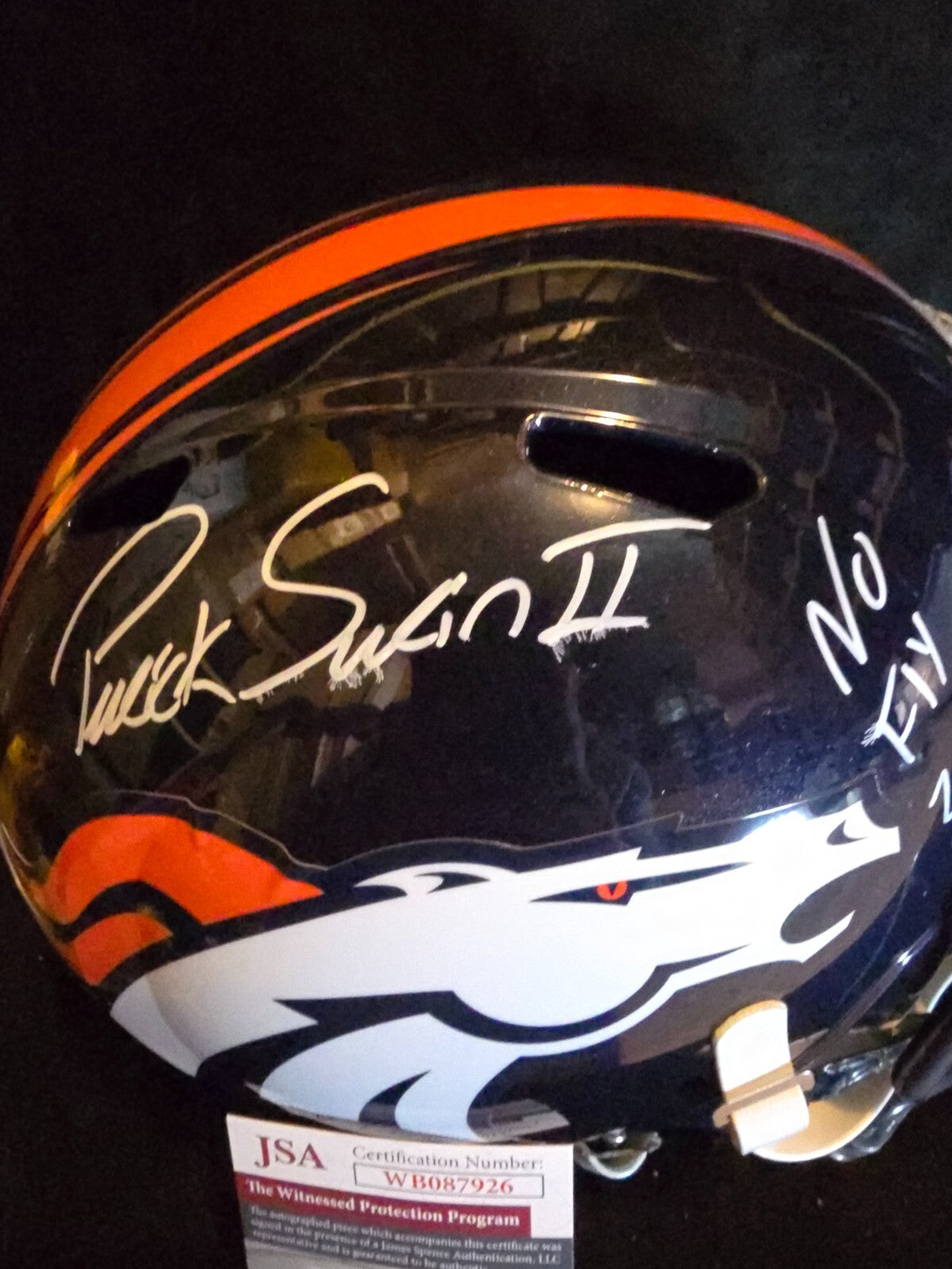 Denver Broncos Pat Surtain Ii Signed Insc Speed Replica Full Size Helmet Jsa