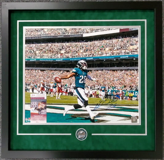 Philadelphia Eagles Miles Sanders Framed Autographed Signed 16X20 Photo Jsa Coa