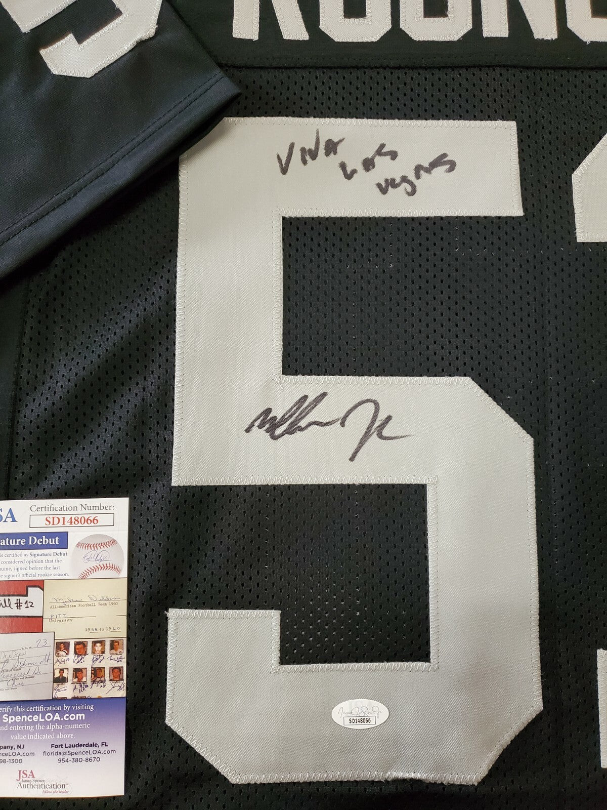 Las Vegas Raiders Malcolm Koonce Autographed Inscribed Jersey Jsa Coa