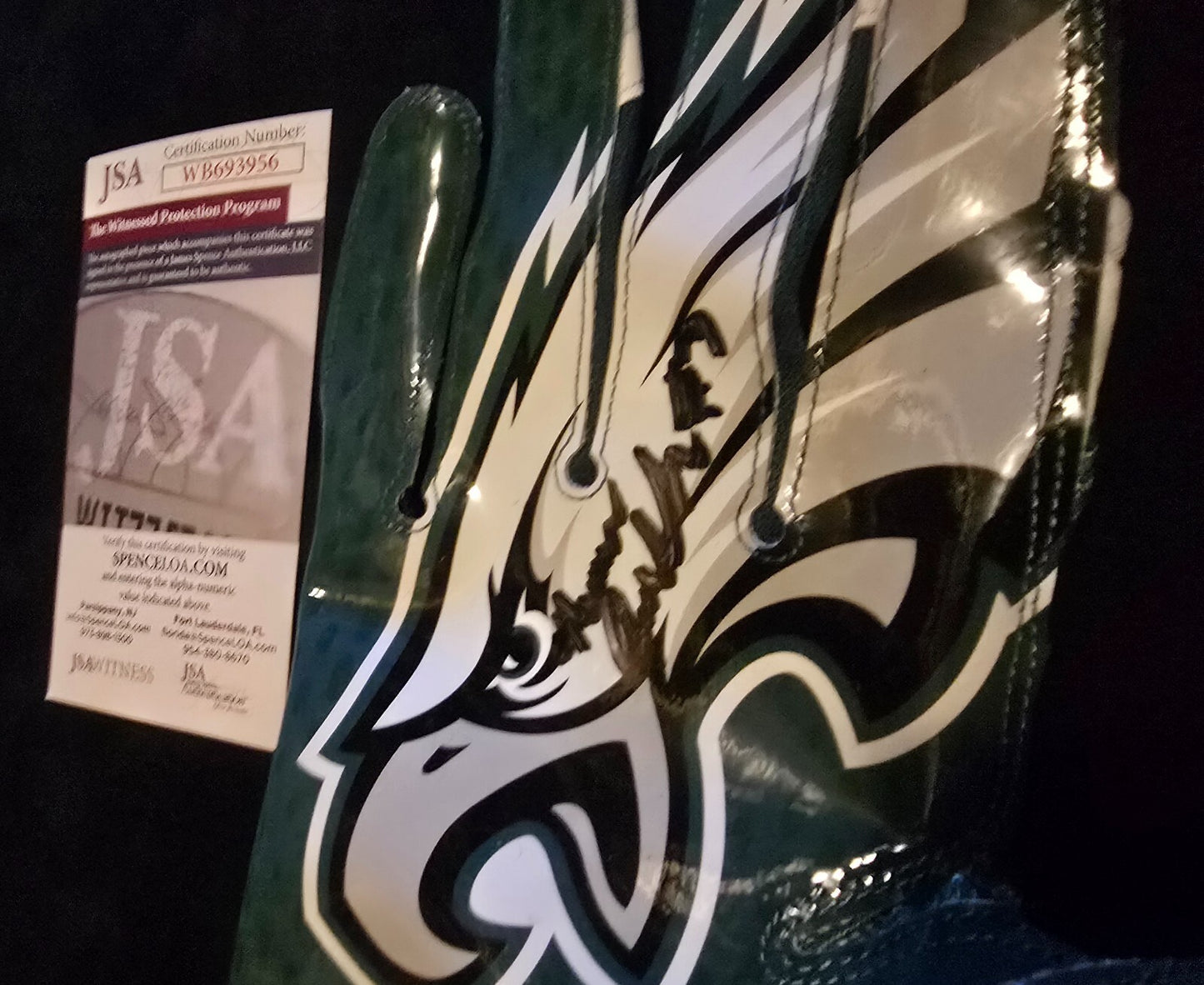 Philadelphia Eagles Nolan Smith Jr Autographed Signed Gloves Jsa Coa