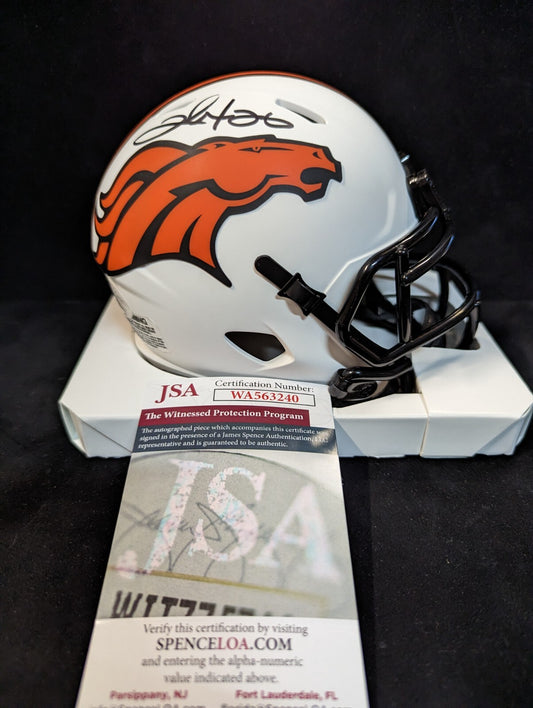 Denver Broncos Clinton Portis Autographed Signed Lunar Mini Helmet Jsa Coa
