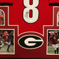 Framed Georgia Bulldogs Riley Ridley Autographed Signed Jersey Jsa Coa