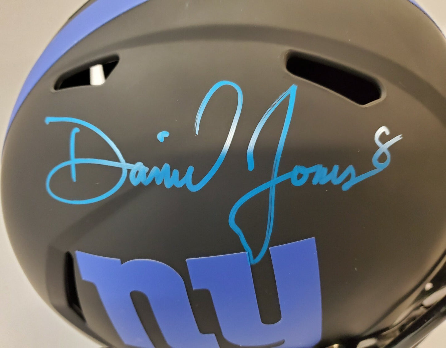 Daniel Jones Signed N.Y. Giants Full Size Speed Eclipse Replica Helmet Bas Coa