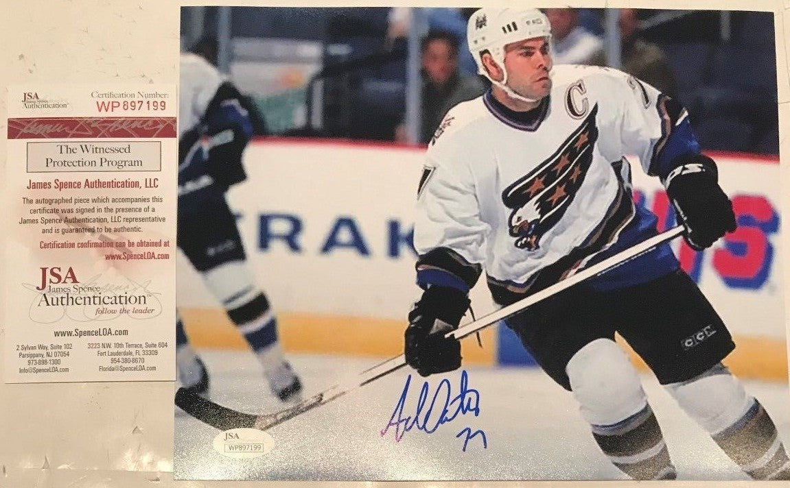 Adam Oates Autographed Signed Washington Capitals 8X10 Photo Jsa Coa