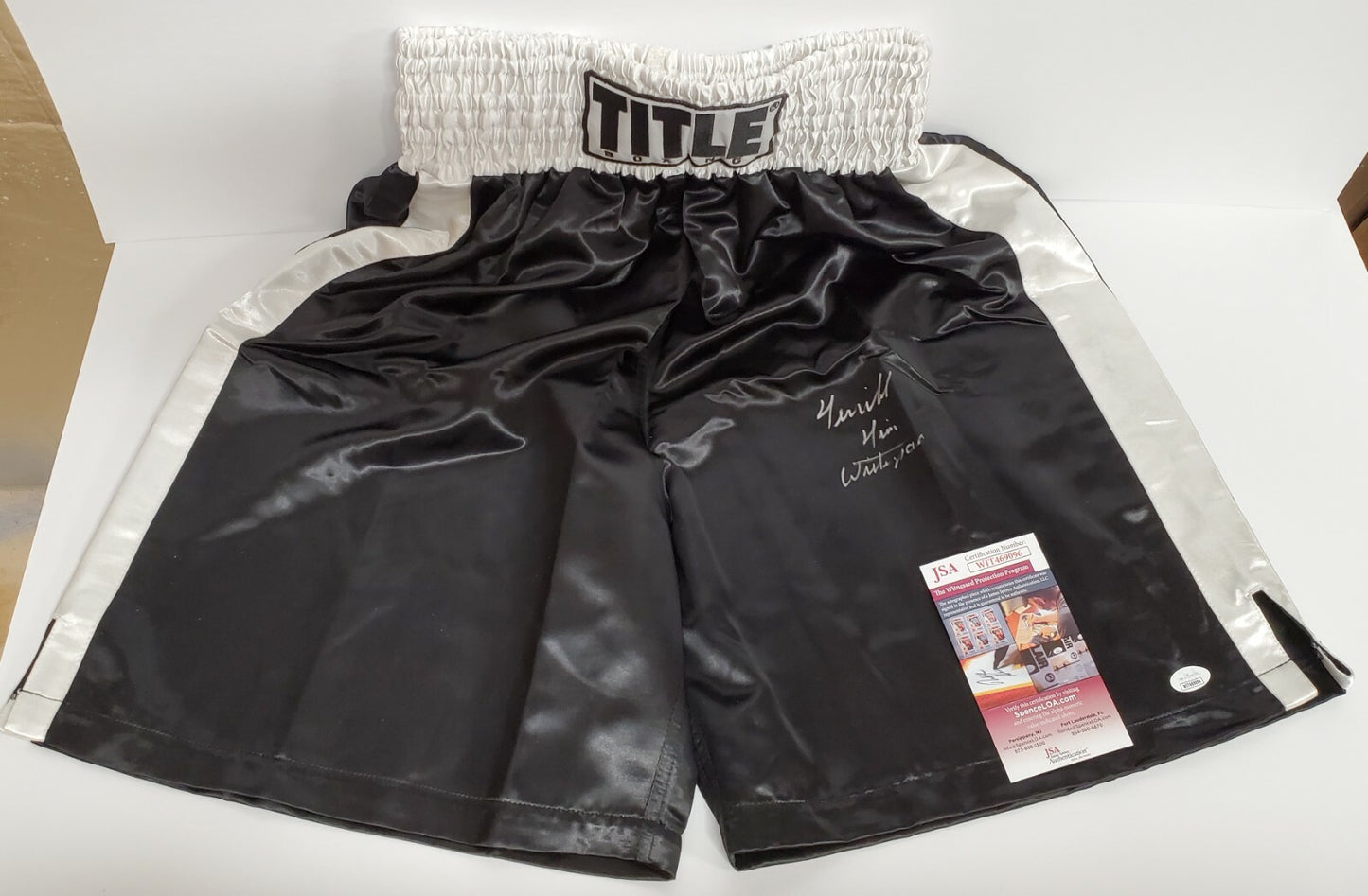 Tim Witherspoon Autographed Signed Boxing Trunks Jsa Coa