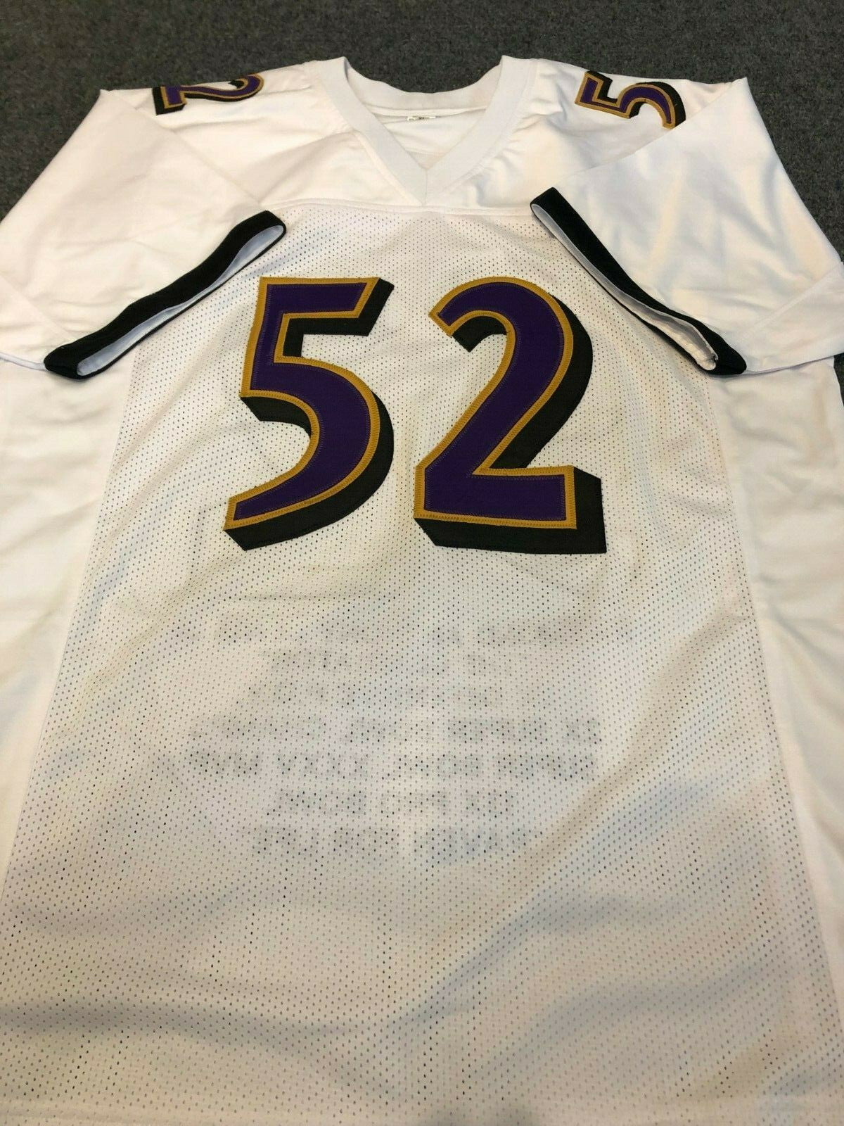 Baltimore Ravens Ray Lewis Autographed Signed Stat Jersey Jsa  Coa
