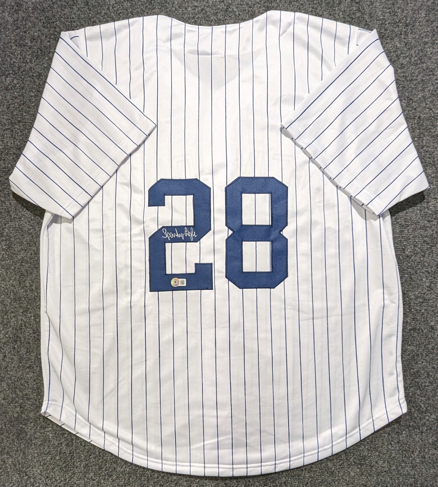 New York Yankees Albert "Sparky" Lyle  Signed Custom Jersey Beckett Holo