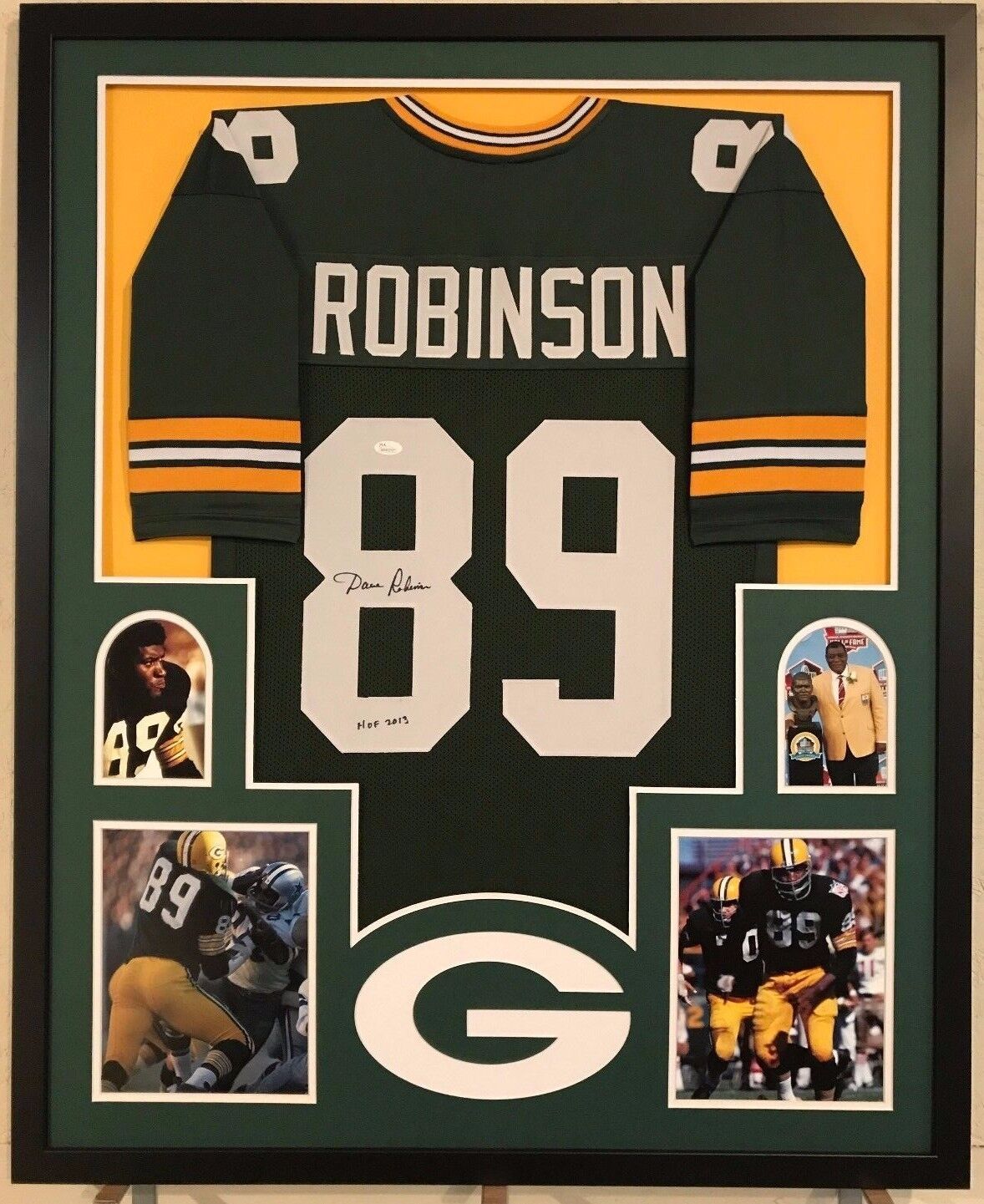 MVP Authentics Framed Dave Robinson Autographed Signed Inscribe Greenbay Packers Jersey Jsa Coa 450 sports jersey framing , jersey framing