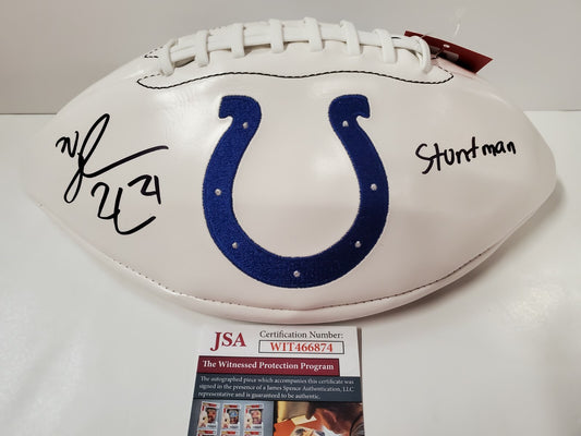 Nyheim Hines Autographed Signed Inscribed Logo Football Jsa Coa