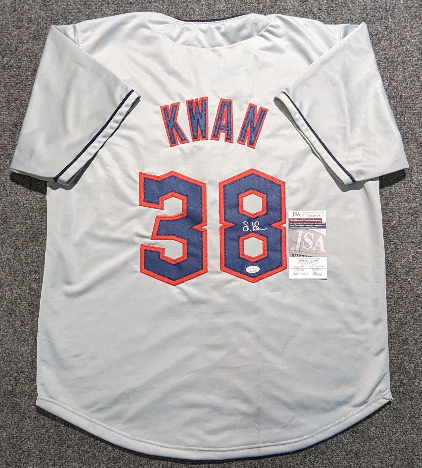 Steven Kwan Autographed Signed Cleveland Guardians Style Custom Jersey Jsa Coa