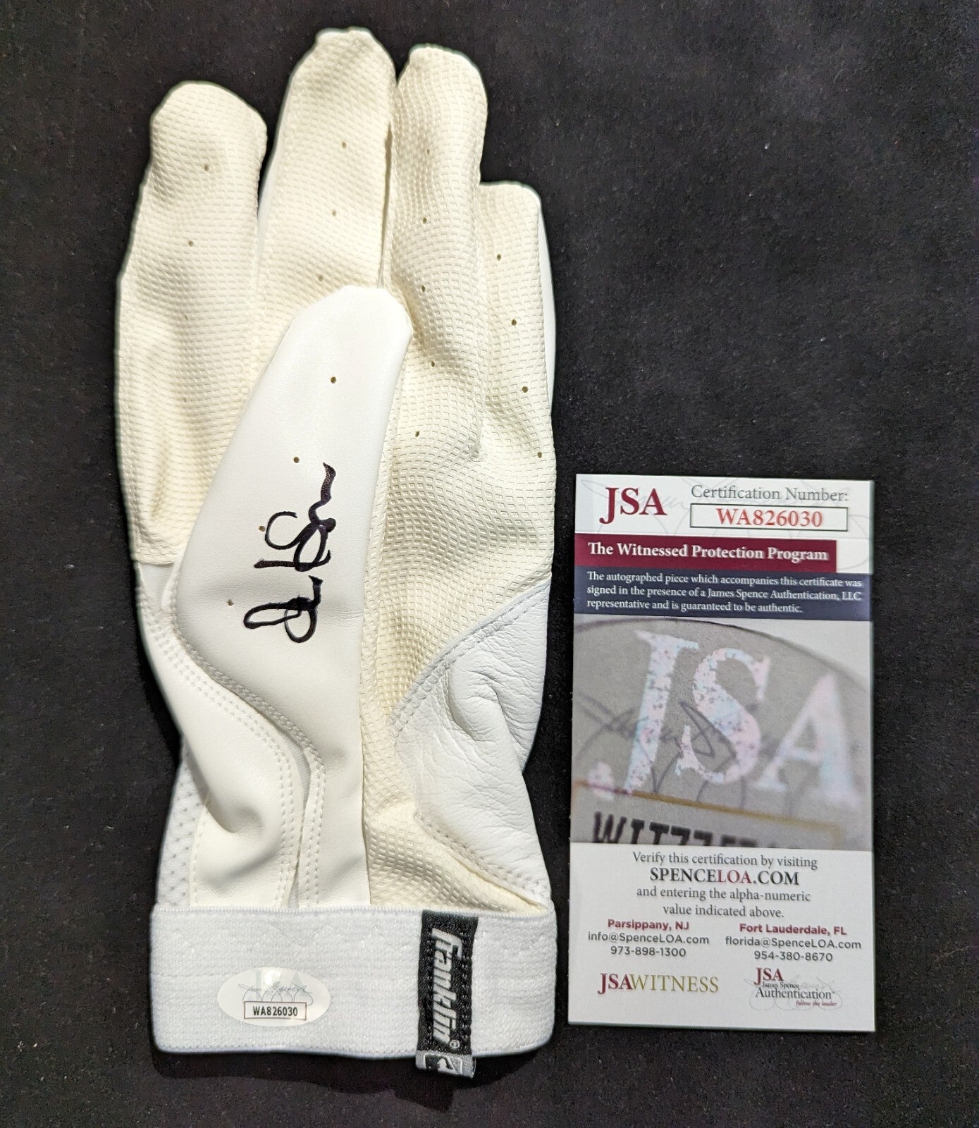 Cleveland Guardians Steven Kwan Autographed Signed Single Batting Glove Jsa Coa