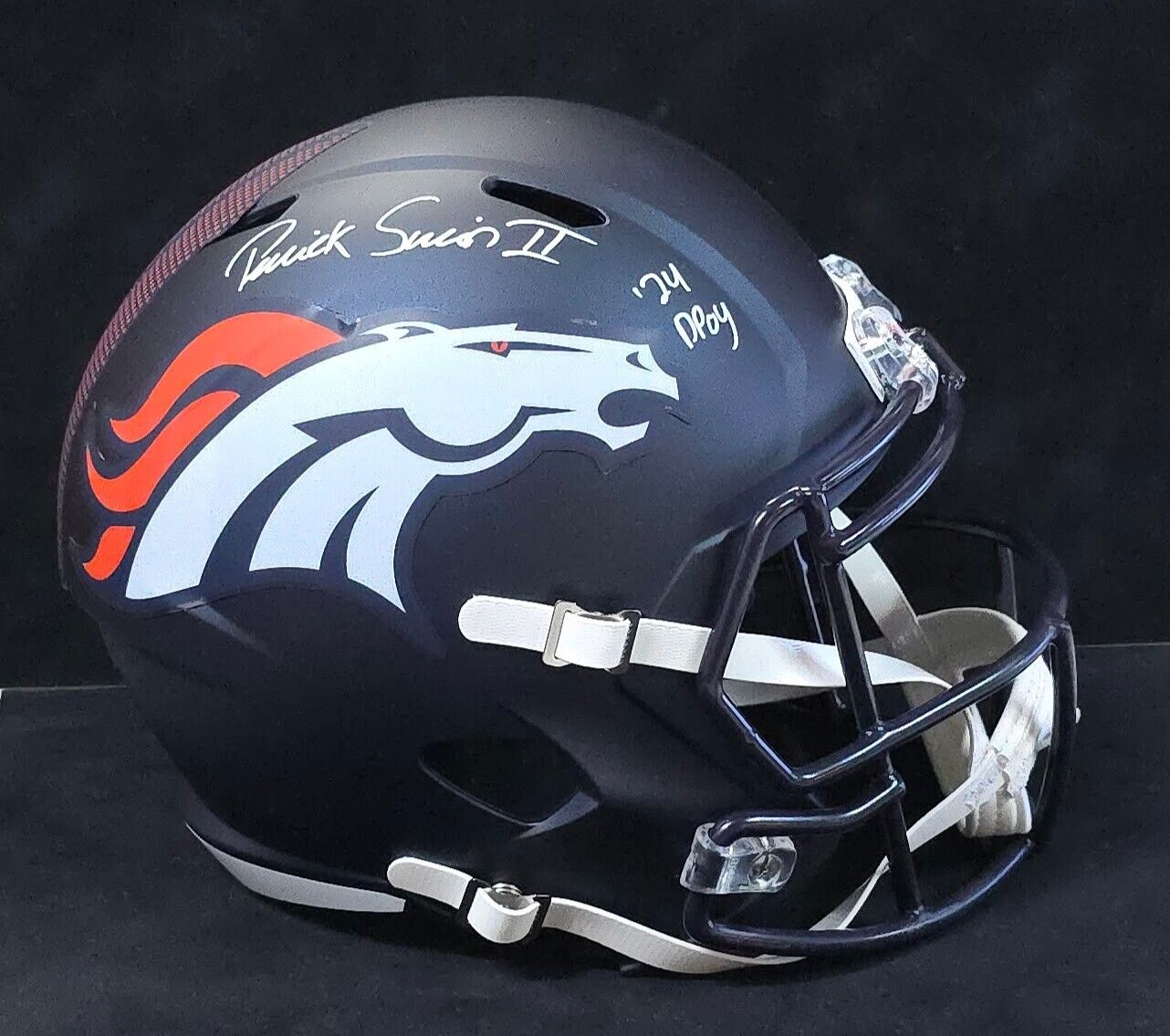 Denver Broncos Pat Surtain Ii Signed Insc Replica Full Size Helmet Beckett