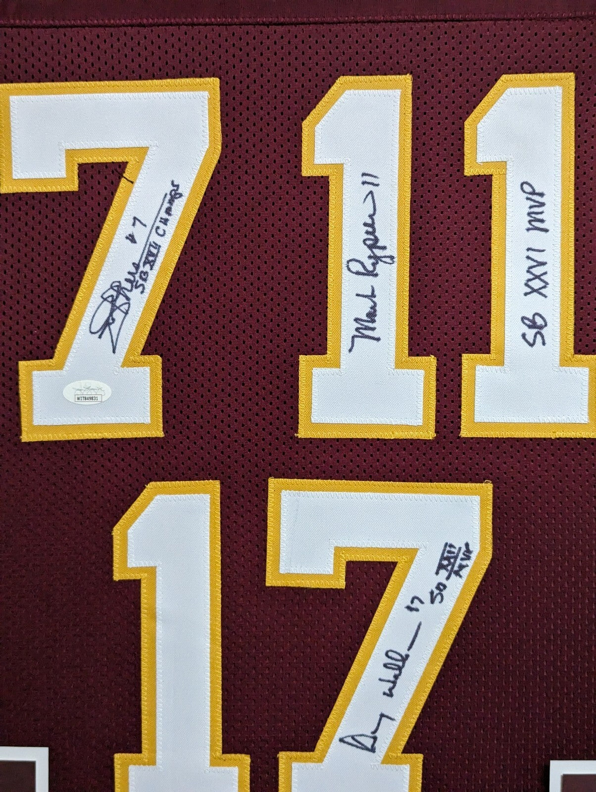 Framed Washington Sb Winning Qb's Autographed Signed Inscribed Jersey Jsa Coa